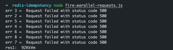 Output of running duplicate requests in parallel
