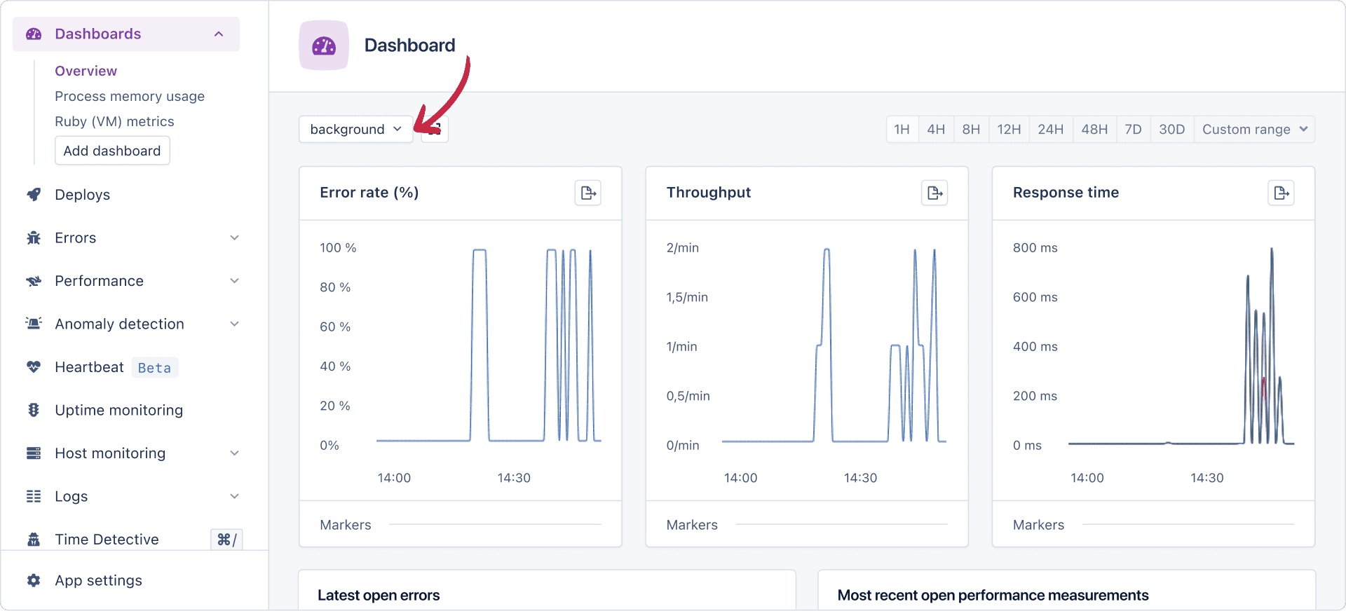 Background jobs dashboard