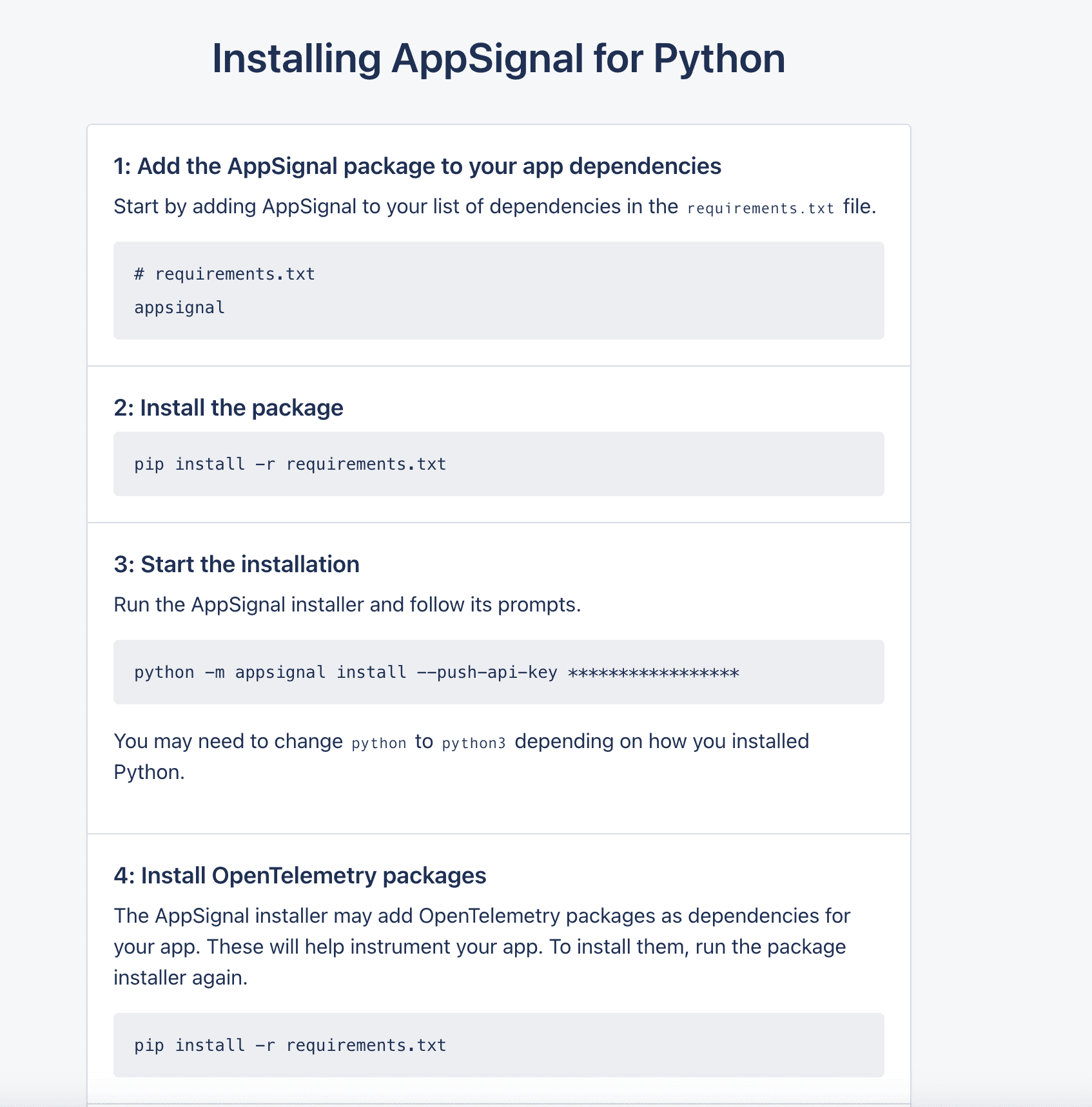 Install Appsignal