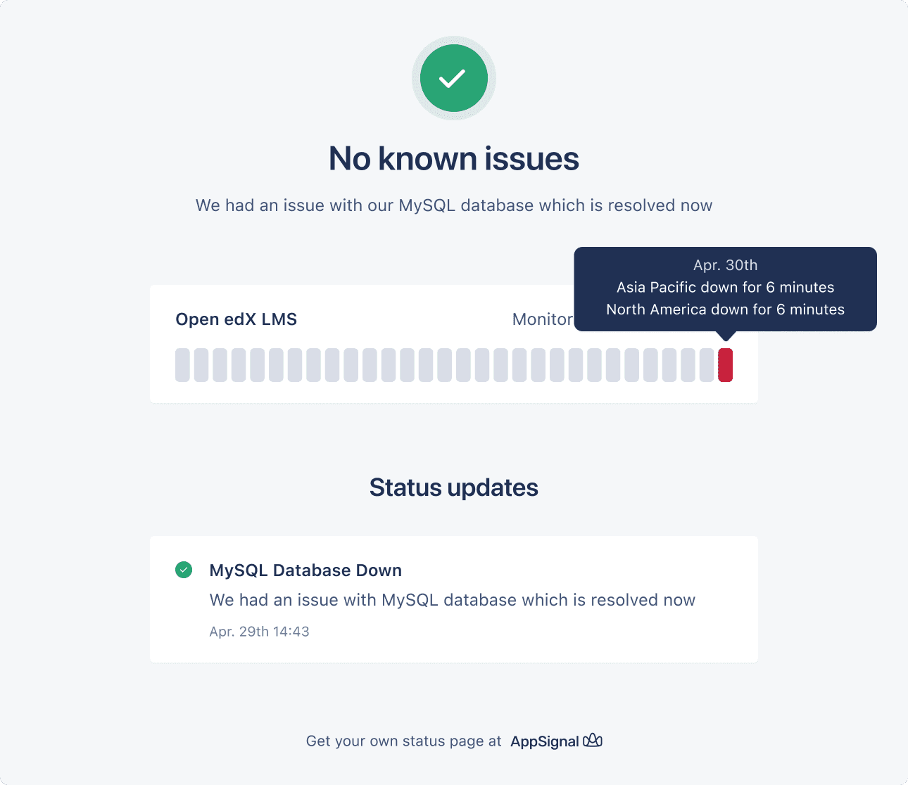 uptimecheck public page