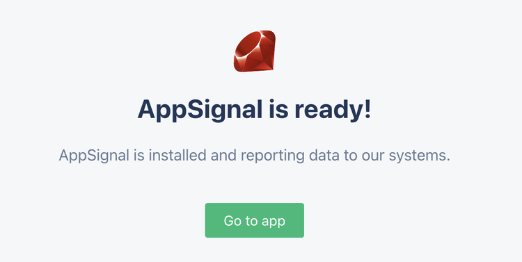 AppSignal Install: complete