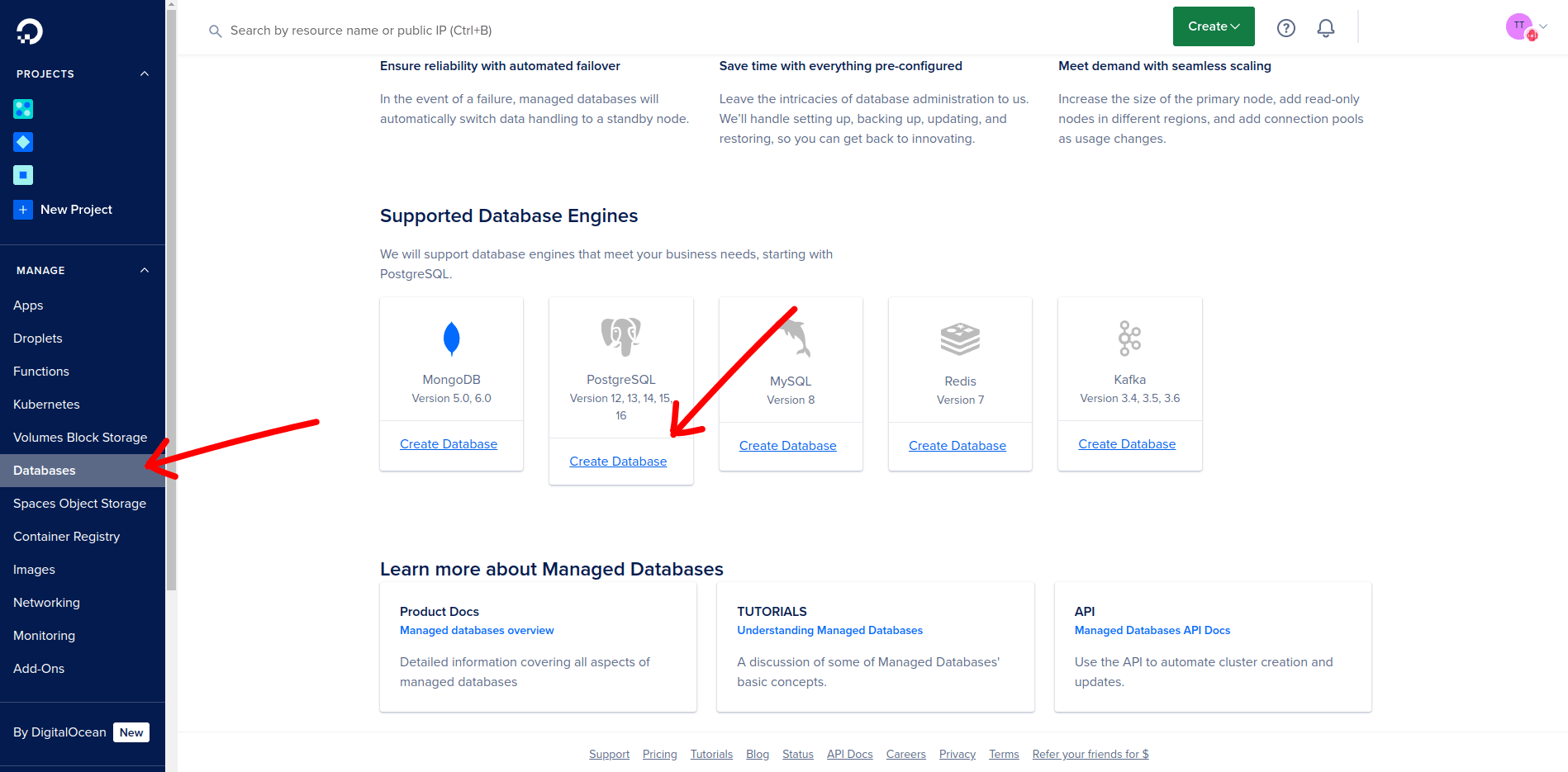 Create new app database