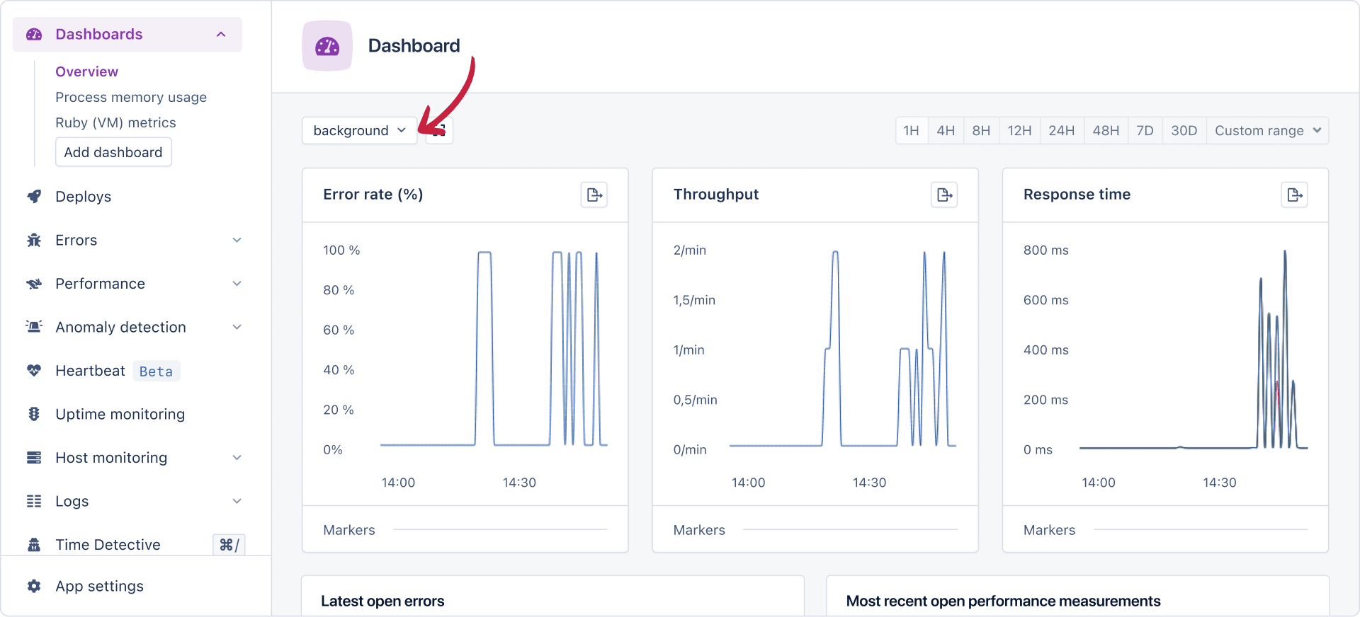 Background jobs dashboard